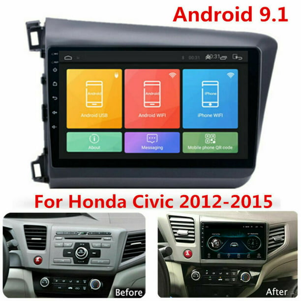 Fit For 2012-15 Auto Civic Android 9.1 Car Stereo FM Radio GPS DVR 9/"MP5 Player